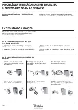 Предварительный просмотр 252 страницы Whirlpool B TNF 5323 W Health & Safety, Use And Care And Installation Manual