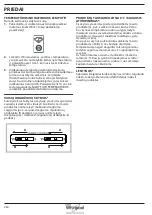 Предварительный просмотр 264 страницы Whirlpool B TNF 5323 W Health & Safety, Use And Care And Installation Manual