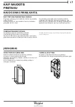 Предварительный просмотр 265 страницы Whirlpool B TNF 5323 W Health & Safety, Use And Care And Installation Manual