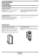 Предварительный просмотр 357 страницы Whirlpool B TNF 5323 W Health & Safety, Use And Care And Installation Manual