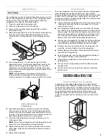 Предварительный просмотр 9 страницы Whirlpool BOTTOM-MOUNT REFRIGERATOR Use & Care Manual