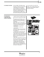 Предварительный просмотр 15 страницы Whirlpool bsf 9152 ox Health & Safety, Use And Care And Installation Manual