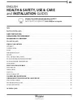 Preview for 3 page of Whirlpool BSNF 8451 OX AQUA Use And Care And Installation Manual