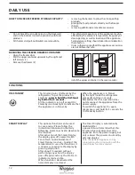 Preview for 12 page of Whirlpool BSNF 8451 OX AQUA Use And Care And Installation Manual