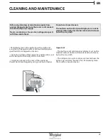 Preview for 23 page of Whirlpool BSNF 8451 OX AQUA Use And Care And Installation Manual