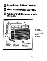 Preview for 1 page of Whirlpool CA25WC50 Installation & User Manual