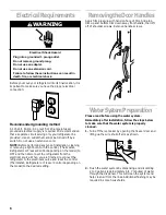 Предварительный просмотр 6 страницы Whirlpool CABINET DEPTHSIDE BY SIDEREFRIGERATOR Use & Care Manual