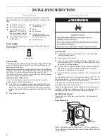 Предварительный просмотр 4 страницы Whirlpool Cabrio W10151492B Use & Care Manual