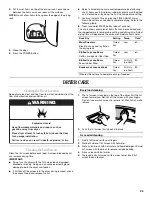 Preview for 25 page of Whirlpool Cabrio W10164159A Use & Care Manual