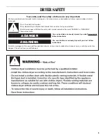 Preview for 3 page of Whirlpool Cabrio W10164752A Use & Care Manual