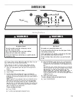 Preview for 15 page of Whirlpool Cabrio W10164752A Use & Care Manual