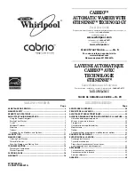 Whirlpool CABRIO W10240441A Use & Care Manual предпросмотр