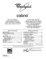 Предварительный просмотр 1 страницы Whirlpool CABRIO W10420497A Use And Care Manual