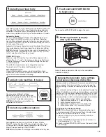 Предварительный просмотр 17 страницы Whirlpool Cabrio WED8000D Operator'S Manual