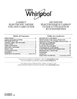 Whirlpool CABRIO WED8200YW0 Use And Care Manual preview