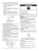 Предварительный просмотр 7 страницы Whirlpool Cabrio WGD6600VU0 Use & Care Manual