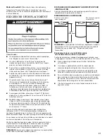 Предварительный просмотр 21 страницы Whirlpool CABRIO WGD8200YW0 Installation Instructions Manual