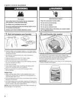 Preview for 6 page of Whirlpool Cabrio WTW5500XL0 Use And Care Manual