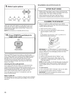 Preview for 10 page of Whirlpool Cabrio WTW5600XW0 Use And Care Manual