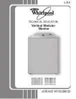 Предварительный просмотр 1 страницы Whirlpool Cabrio WTW5700XW Technical Education