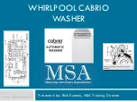 Предварительный просмотр 1 страницы Whirlpool Cabrio WTW6200SW Manual