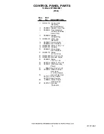 Preview for 4 page of Whirlpool CABRIO WTW6200SW1 Parts List