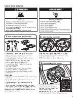 Предварительный просмотр 9 страницы Whirlpool Cabrio WTW7000DW3 Use & Care Manual