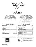 Предварительный просмотр 1 страницы Whirlpool Cabrio WTW7300XW2 Use And Care Manual