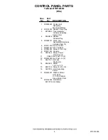 Preview for 4 page of Whirlpool Cabrio WTW7340XW Parts List