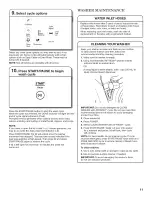 Предварительный просмотр 11 страницы Whirlpool Cabrio WTW7800XB0 Use And Care Manual