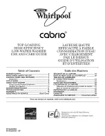 Предварительный просмотр 1 страницы Whirlpool Cabrio WTW7800XB3 Use And Care Manual