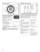 Предварительный просмотр 10 страницы Whirlpool Cabrio WTW7800XB3 Use And Care Manual