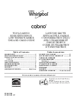 Предварительный просмотр 1 страницы Whirlpool Cabrio WTW8200YW Use And Care Manual