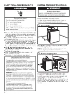 Предварительный просмотр 4 страницы Whirlpool Cabrio WTW8500DW Installation Instructions Manual