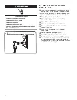 Предварительный просмотр 8 страницы Whirlpool Cabrio WTW8500DW Installation Instructions Manual