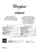 Предварительный просмотр 1 страницы Whirlpool Cabrio WTW8800YC0 Use And Care Manual