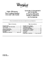 Preview for 1 page of Whirlpool CAE2745FQ0 Use And Care Manual