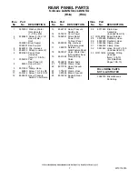 Preview for 7 page of Whirlpool CAM2762TQ0 Parts List