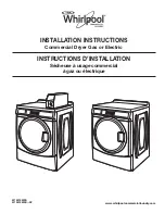 Whirlpool CED9150GW Installation Instructions Manual предпросмотр