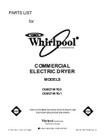 Preview for 1 page of Whirlpool CEM2760TQ0 Parts List