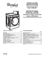 Preview for 1 page of Whirlpool CGD9050AW Installation Instructions Manual