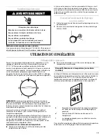 Preview for 11 page of Whirlpool Chest freezer Use & Care Manual