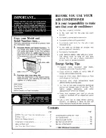 Preview for 2 page of Whirlpool Coolerator CAW21D2A1 Installation & Operation Manual