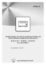Preview for 1 page of Whirlpool CS1250 Health & Safety, Use & Care, Installation Manual And Online Warranty Registration Information