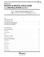 Предварительный просмотр 3 страницы Whirlpool DDLX 70113 Health & Safety, Use & Care And Installation Manual