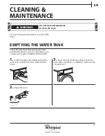 Предварительный просмотр 21 страницы Whirlpool DDLX 70113 Health & Safety, Use & Care And Installation Manual