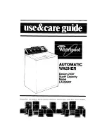 Whirlpool Design 2000 LA5599XP Use & Care Manual preview