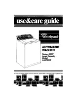 Whirlpool Design 2000 LA5700XP Use & Care Manual preview