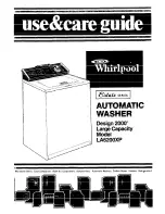 Preview for 1 page of Whirlpool Design 2000 LA6200XP Use & Care Manual