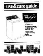 Whirlpool Design 2000 LA6500XP Use & Care Manual preview